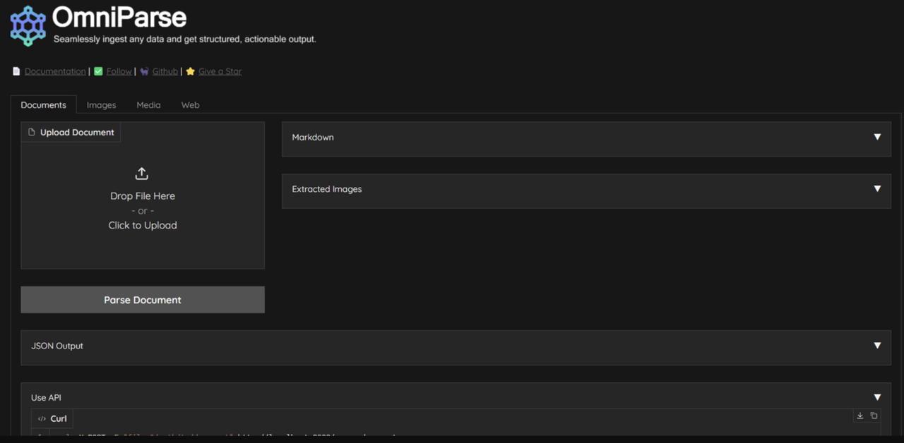 OmniParse ：一个开源的数据清理和整理的自动化工具 支持多种文件格式